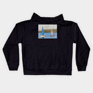 Sailing On The Lake Kids Hoodie